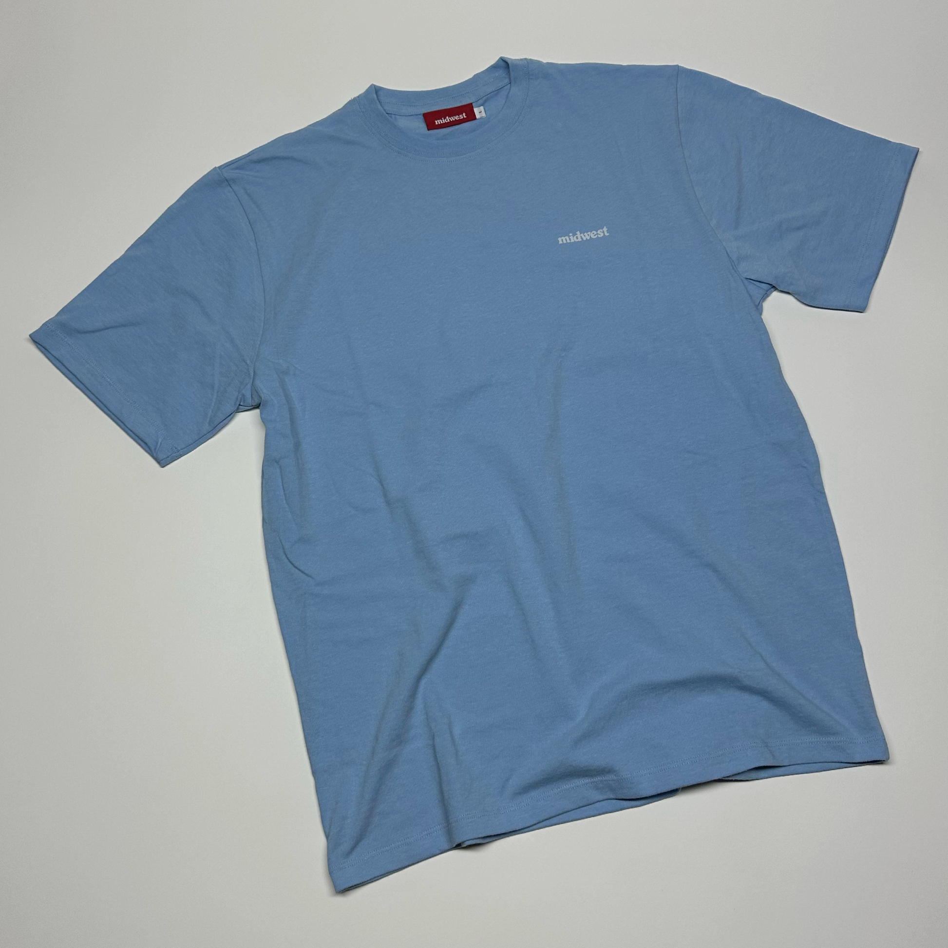 Midwest organic cotton t shirt, placid blue